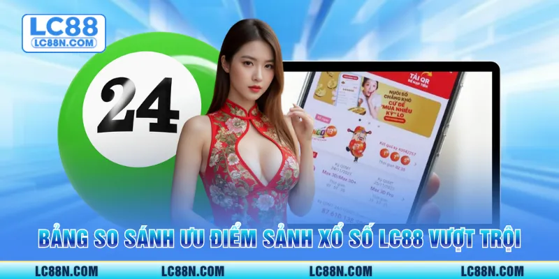 Bảng so sánh ưu điểm sảnh xổ số LC88 vượt trội