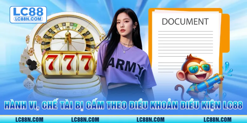 Hành vi, chế tài bị cấm theo điều khoản điều kiện LC88